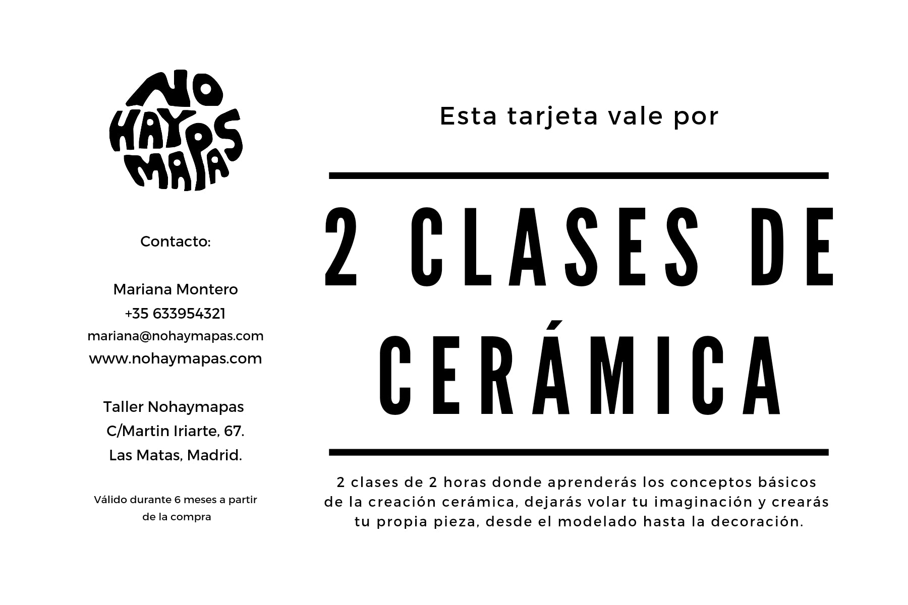 2 clases de cerámica